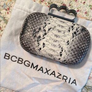 BCBGMaxAzria Monochrome Snakeskin Clutch